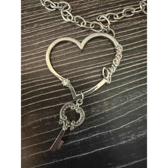 Vintage Guess Key & Heart XL Long Chain Necklace - Picture 5 of 5
